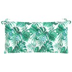 vidaXL Perne bancă de grădină 2 buc., model frunze 100x50x7 cm textil