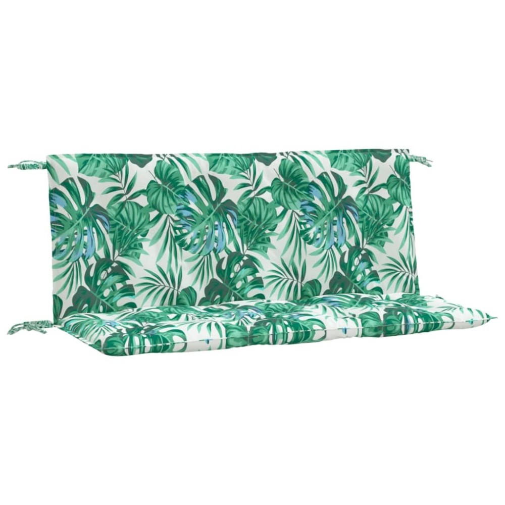 vidaXL Perne bancă de grădină 2 buc. model frunze 120x50x7 cm textil
