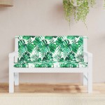 vidaXL Perne bancă de grădină 2 buc. model frunze 120x50x7 cm textil