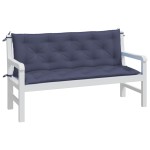 vidaXL Perne bancă de grădină 2buc. bleumarin 150x50x7cm textil oxford