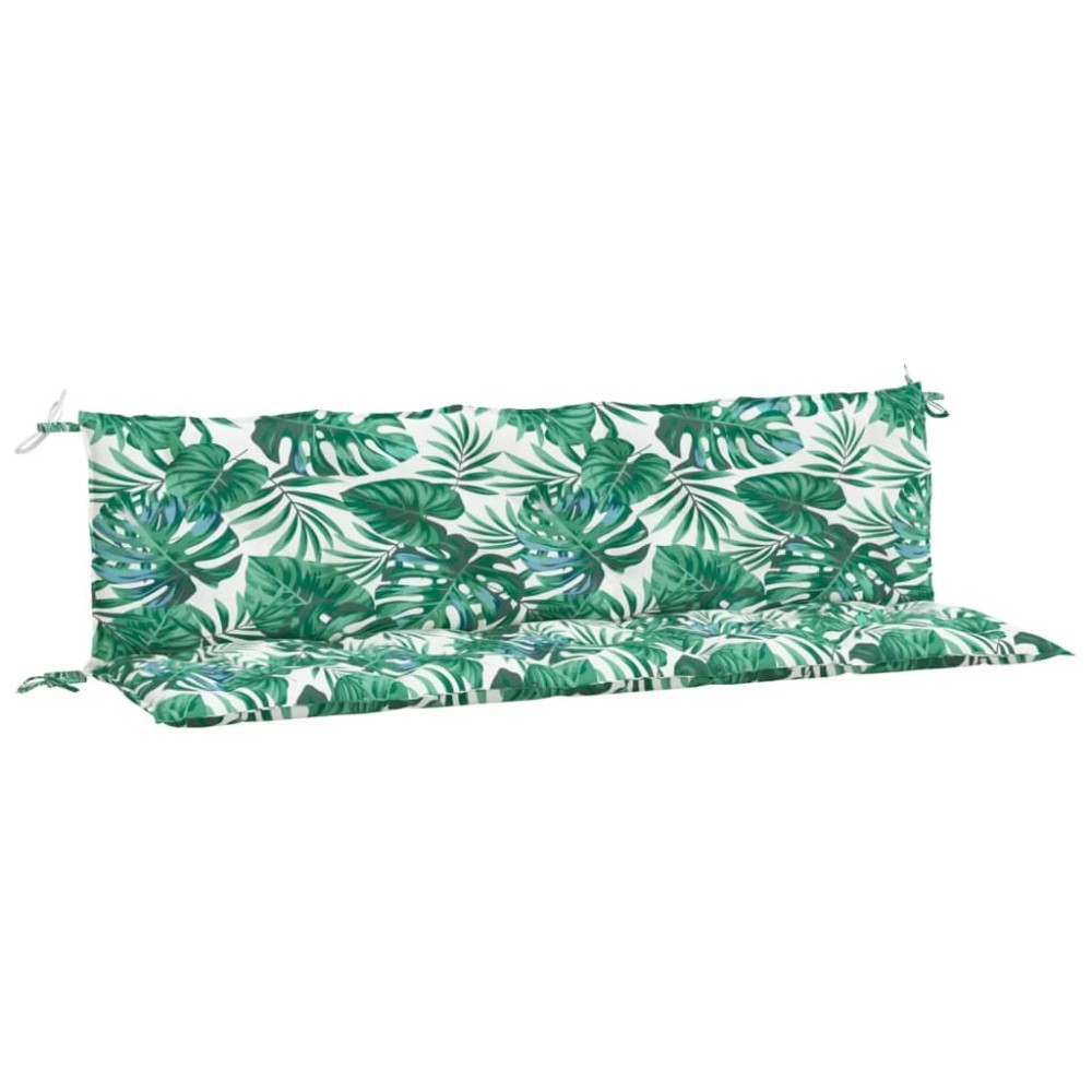 vidaXL Perne bancă de grădină 2 buc., model frunze, 180x50x7cm, textil