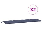 vidaXL Perne bancă de grădină 2buc. bleumarin 180x50x7cm textil oxford