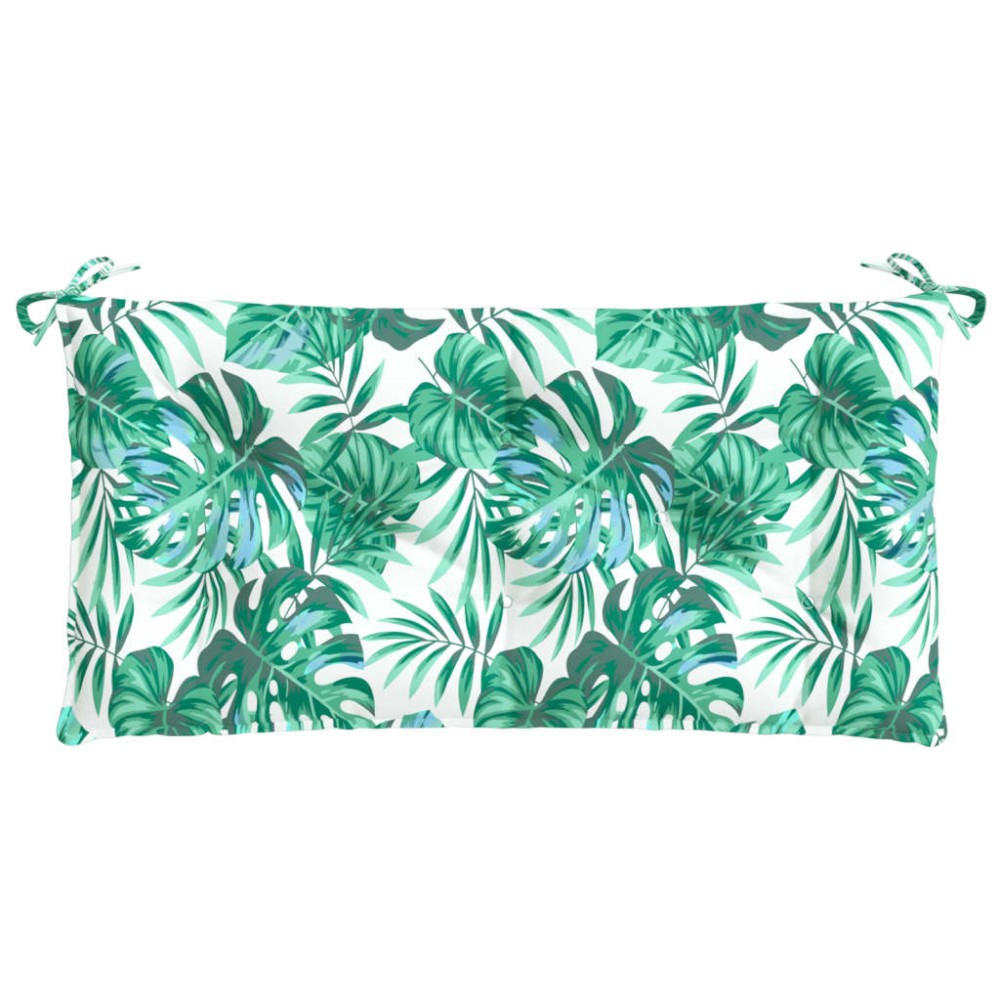 vidaXL Pernă bancă de grădină model frunze, 110x50x7 cm, textil oxford