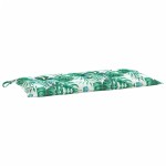 vidaXL Pernă bancă de grădină model frunze, 110x50x7 cm, textil oxford vidaXL Pernă bancă de grădină model frunze, 110x50x7 cm, textil oxford