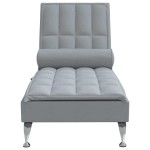 vidaXL Șezlong de masaj cu sprijin, gri deschis, material textil vidaXL Șezlong de masaj cu sprijin, gri deschis, material textil