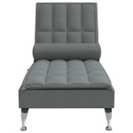vidaXL Șezlong de masaj cu sprijin, gri închis, material textil vidaXL Șezlong de masaj cu sprijin, gri închis, material textil