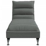 vidaXL Șezlong cu perne, gri închis, material textil vidaXL Șezlong cu perne, gri închis, material textil