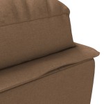vidaXL Șezlong cu perne, maro, material textil vidaXL Șezlong cu perne, maro, material textil