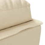 vidaXL Șezlong cu perne, crem, material textil vidaXL Șezlong cu perne, crem, material textil