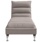 vidaXL Șezlong de masaj cu perne, gri taupe, material textil vidaXL Șezlong de masaj cu perne, gri taupe, material textil