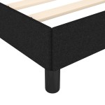 vidaXL Cadru de pat fără saltea Negru 120x190 cm țesătură