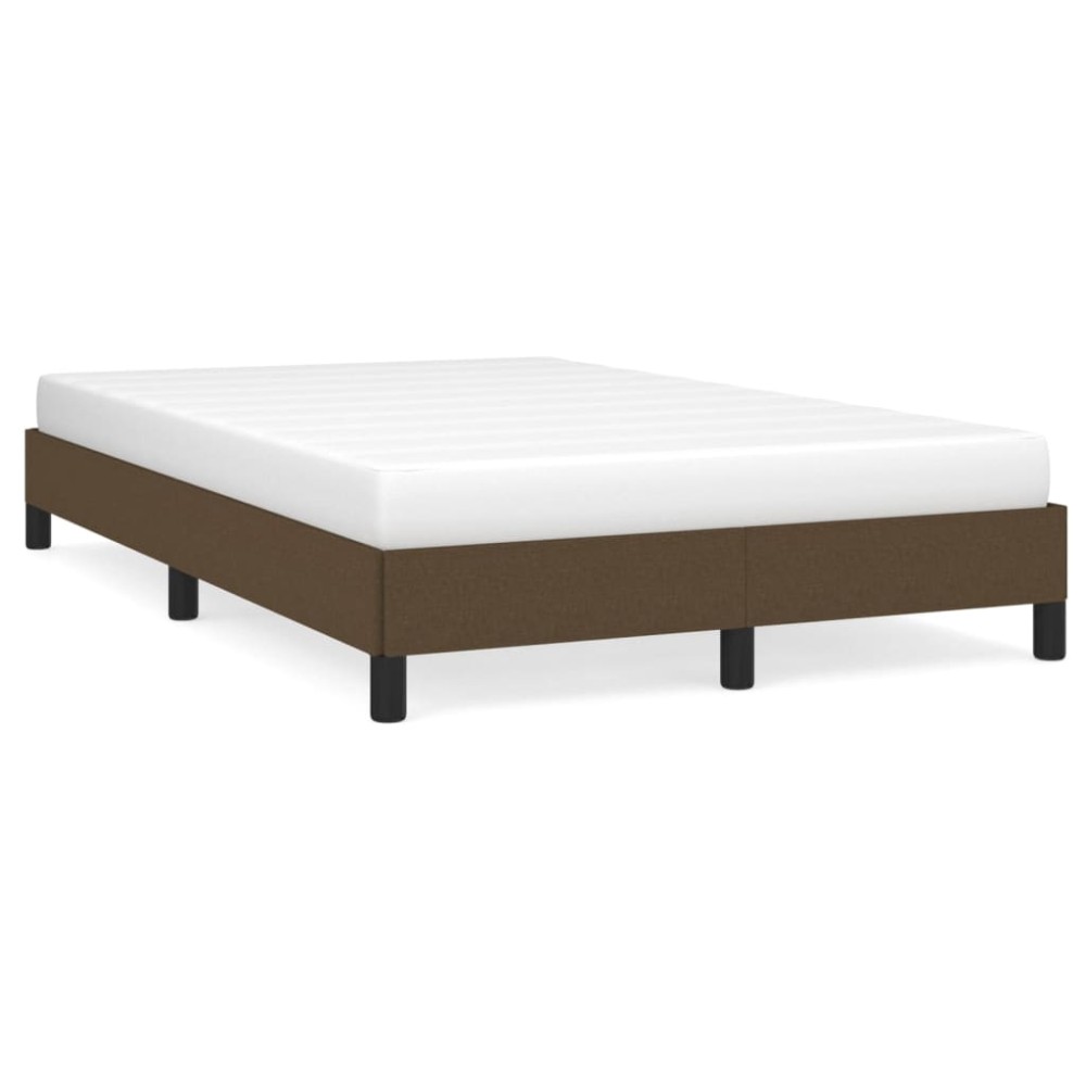 vidaXL Cadru de pat fără saltea țesătură maro 120x190 cm țesătură