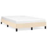 vidaXL Cadru de pat fără saltea cremă 120x190 cm țesătură