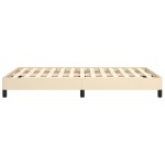 vidaXL Cadru de pat fără saltea cremă 120x190 cm țesătură