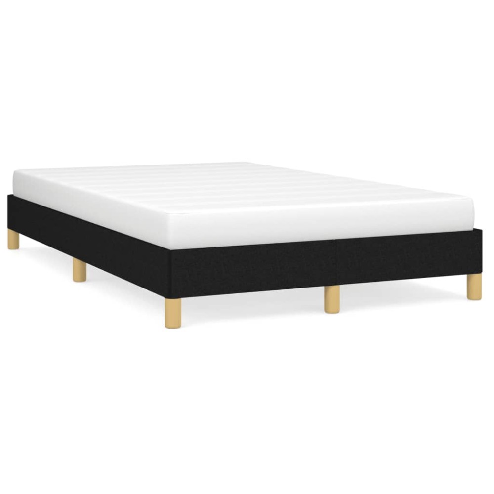 vidaXL Cadru de pat fără saltea Negru 120x190 cm țesătură