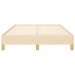 vidaXL Cadru de pat fără saltea cremă 120x190 cm țesătură