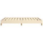 vidaXL Cadru de pat fără saltea cremă 120x190 cm țesătură