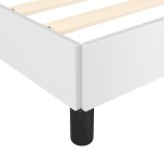 vidaXL Cadru de pat fără saltea alb 120x190 cm piele artificială