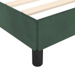 vidaXL Cadru de pat fără saltea verde închis 120x190 cm catifea