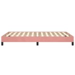 vidaXL Cadru de pat fără saltea roz 120x190 cm catifea vidaXL Cadru de pat fără saltea roz 120x190 cm catifea