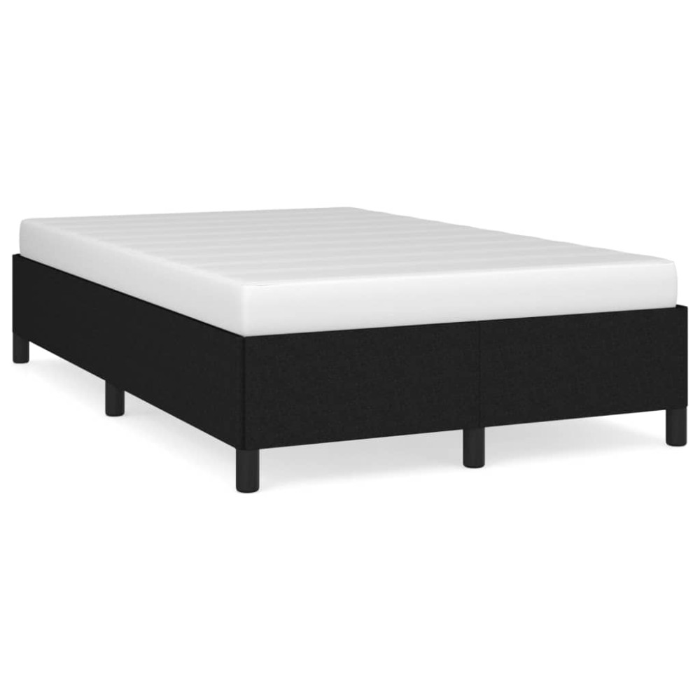 vidaXL Cadru de pat fără saltea Negru 120x190 cm țesătură