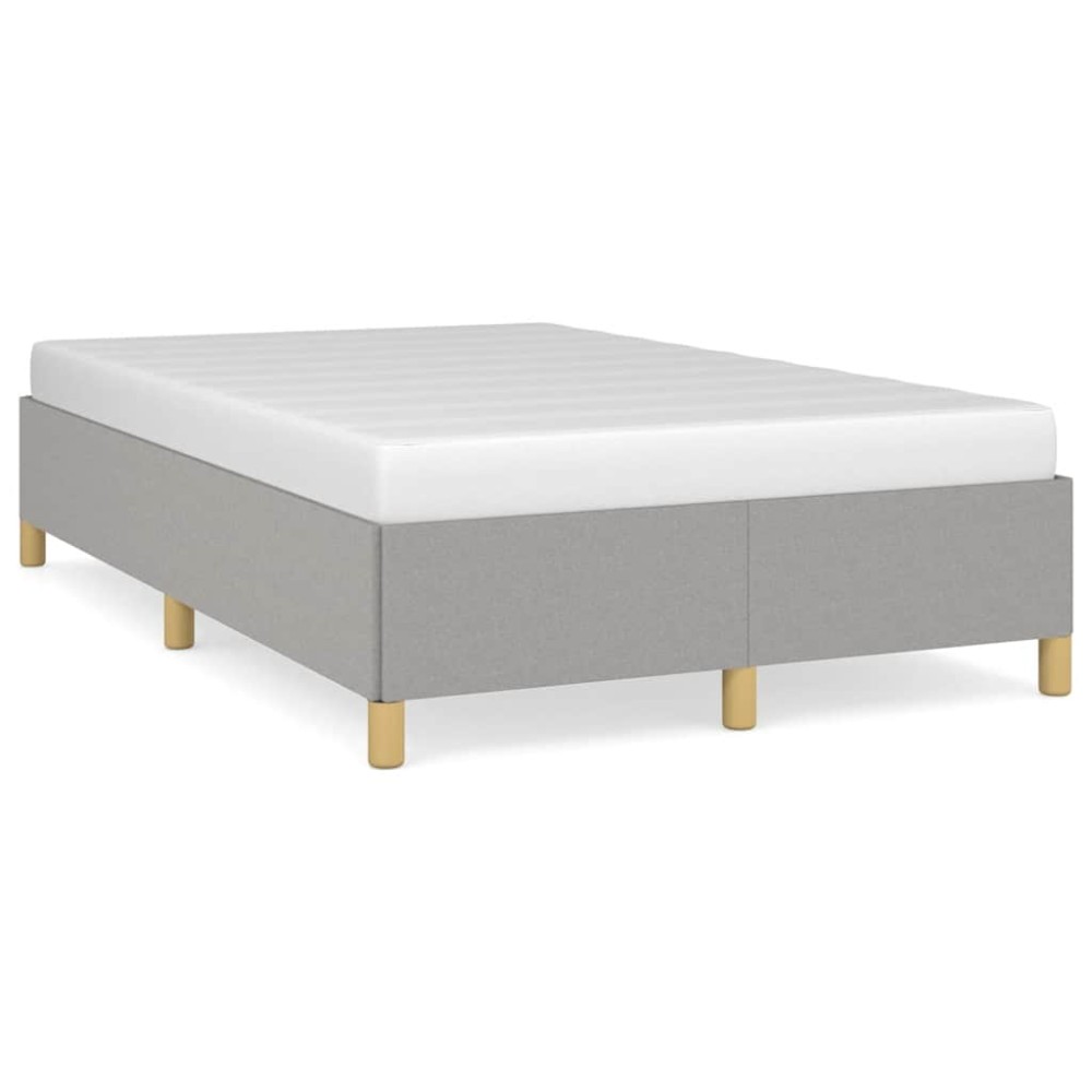 vidaXL Cadru de pat fără saltea țesătură gri deschis 120x190 cm