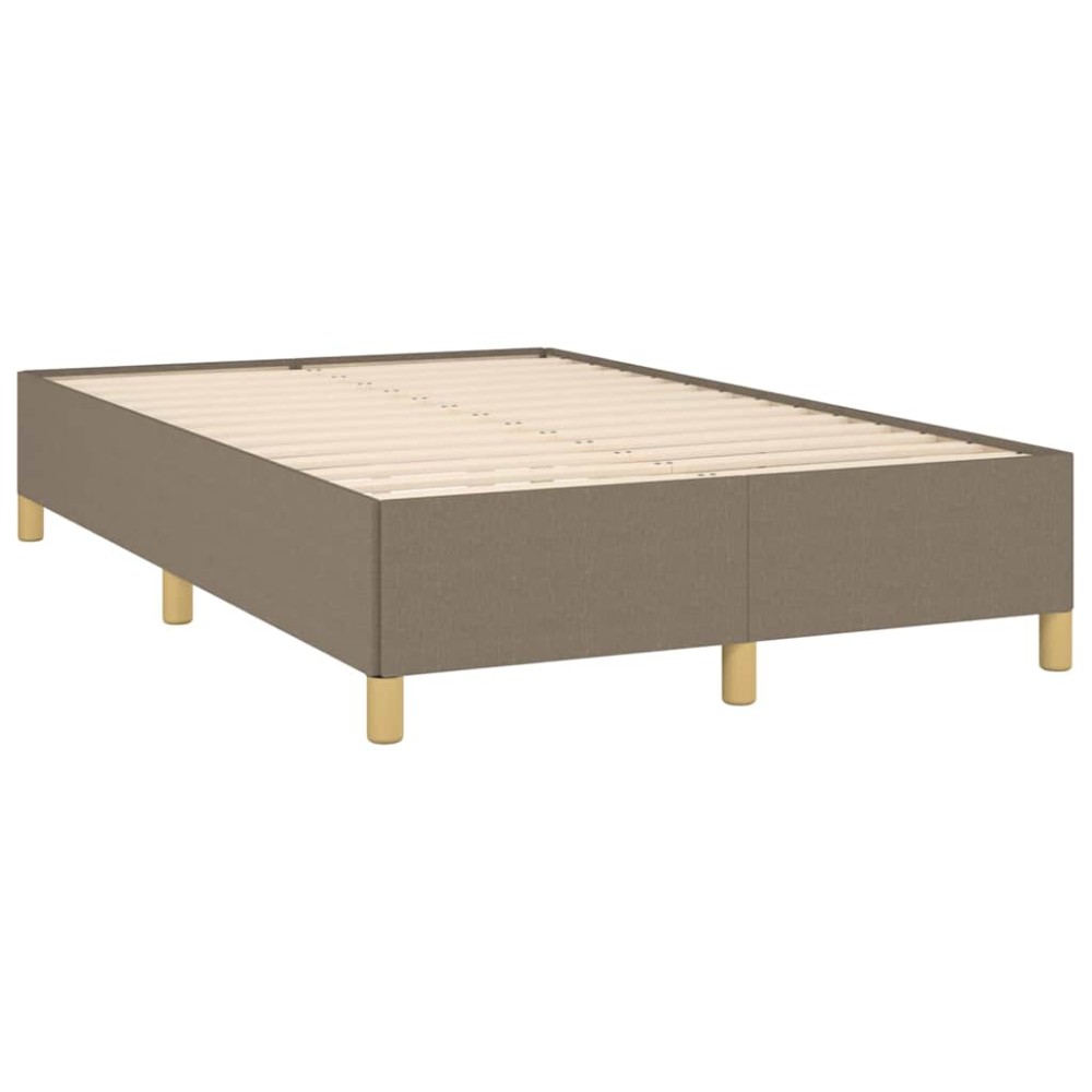vidaXL Cadru de pat fără saltea Taupe 120x190 cm țesătură