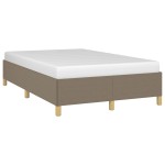 vidaXL Cadru de pat fără saltea Taupe 120x190 cm țesătură