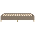 vidaXL Cadru de pat fără saltea Taupe 120x190 cm țesătură
