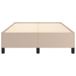 vidaXL Cadru de pat fără saltea cappuccino 120x190cm piele artificială