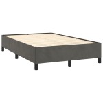 vidaXL Cadru de pat fără saltea Gri închis 120x190 cm catifea
