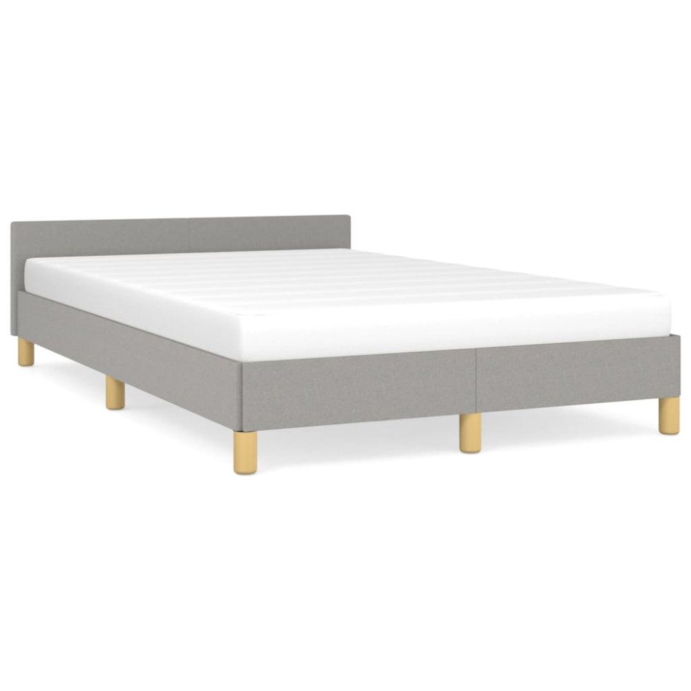 vidaXL Cadru de pat fără saltea țesătură gri deschis 120x190 cm