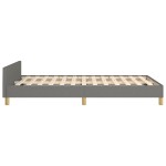 vidaXL Cadru de pat fără saltea gri închis 120x190 cm țesătură