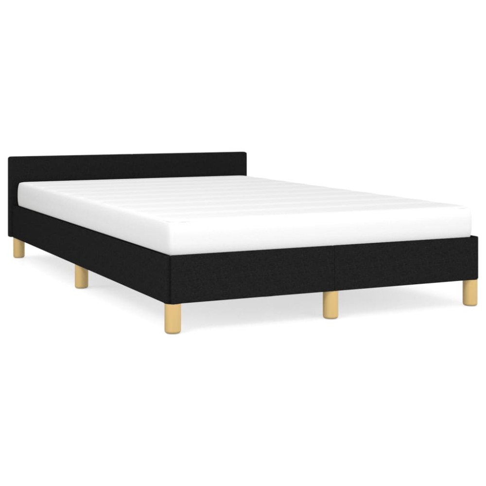 vidaXL Cadru de pat fără saltea Negru 120x190 cm țesătură