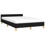vidaXL Cadru de pat fără saltea Negru 120x190 cm țesătură