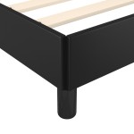 vidaXL Cadru de pat fără saltea Negru piele artificială