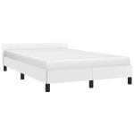 vidaXL Cadru de pat fără saltea alb 120x190 cm piele artificială