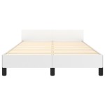 vidaXL Cadru de pat fără saltea alb 120x190 cm piele artificială