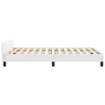 vidaXL Cadru de pat fără saltea alb 120x190 cm piele artificială