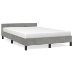 vidaXL Cadru de de pat fără saltea Gri deschis 120x190 cm catifea