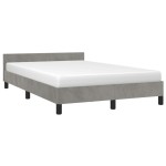 vidaXL Cadru de de pat fără saltea Gri deschis 120x190 cm catifea