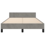 vidaXL Cadru de de pat fără saltea Gri deschis 120x190 cm catifea