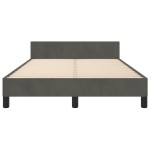 vidaXL Cadru de pat fără saltea Gri închis 120x190 cm catifea