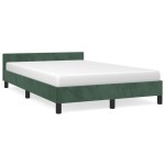 vidaXL Cadru de pat fără saltea verde închis 120x190 cm catifea