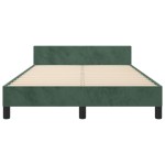 vidaXL Cadru de pat fără saltea verde închis 120x190 cm catifea