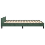 vidaXL Cadru de pat fără saltea verde închis 120x190 cm catifea