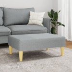 vidaXL Taburet, gri deschis, 77x55x31 cm, material textil vidaXL Taburet, gri deschis, 77x55x31 cm, material textil