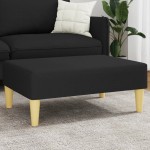 vidaXL Taburet, negru, 77x55x31 cm, material textil vidaXL Taburet, negru, 77x55x31 cm, material textil