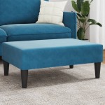 vidaXL Taburet, albastru, 77x55x31 cm, catifea vidaXL Taburet, albastru, 77x55x31 cm, catifea