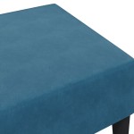 vidaXL Taburet, albastru, 77x55x31 cm, catifea vidaXL Taburet, albastru, 77x55x31 cm, catifea